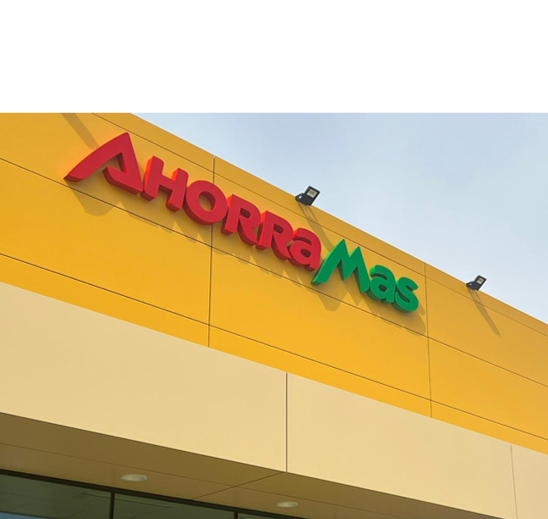 Fachada de la tienda Ahorramas de Humanes